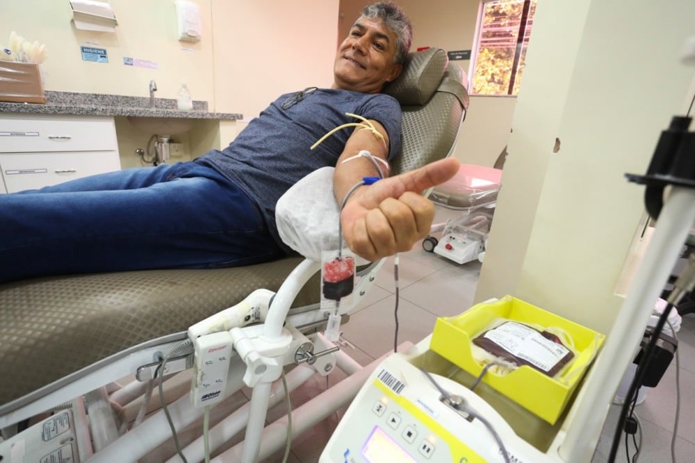 Doação de sangue no Hemosul